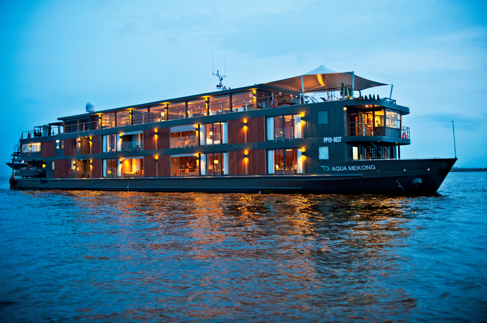The Aqua Mekong at night
